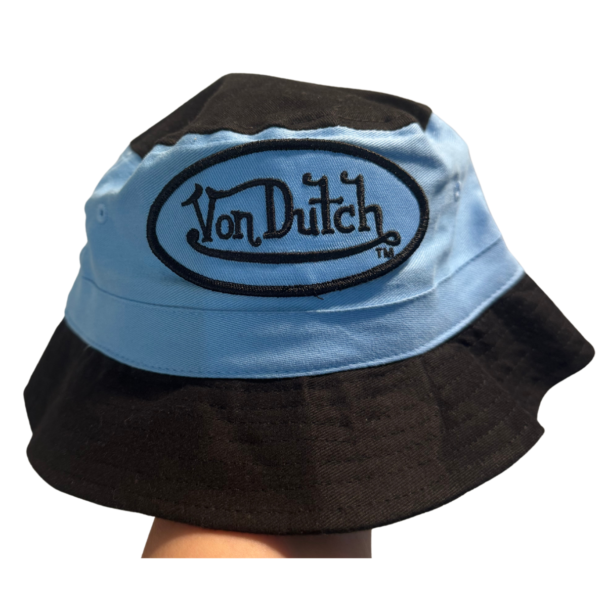 NWOT Von Dutch Kids Bucket Hat Blue on Blue 2 Tone, Y2K 