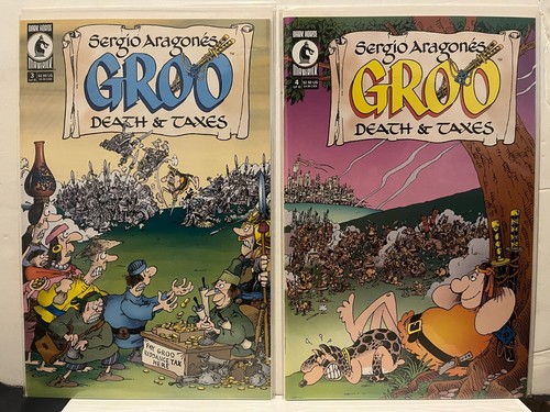 Groo Death & Taxes #1-4 Comic Set 2001 - Dark Horse Comics - Sergio Aragones - Picture 2 of 2