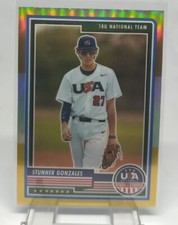 STUNNER GONZALES 2023 PANINI USA CHROME Stars & Stripes GOLD SILVER TRUE ROOKIE