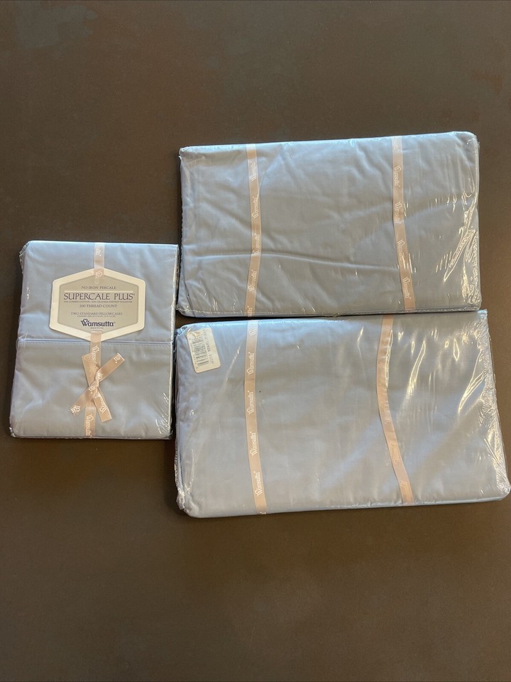 NOS Vintage Wamsutta Christian Dior Pillowcases Twin Flat Fitted Sheets