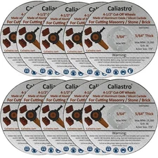 4-1/2 Inch Cut Off Wheels Angle Grinder for Cutting Masonry Stone Brick 10 Pack