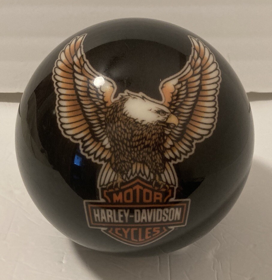 Brunswick Viz-A-Ball Harley Davidson Cycles Bowling 8lb Cracked