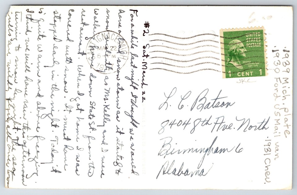 Escanaba Post Office1930 Ford Mail VanRooftop Weather Instruments