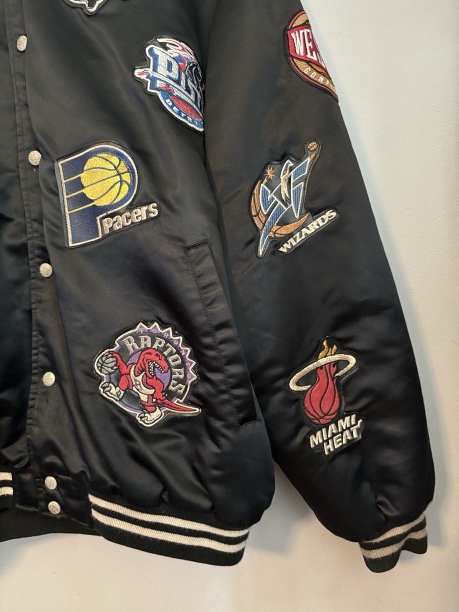 Vintage 90s Jeff Hamilton NBA Logo Patch Jacket Sz Large | eBay Vintage 90s Jeff Hamilton NBA Logo Patch Jacket Sz Large | eBay