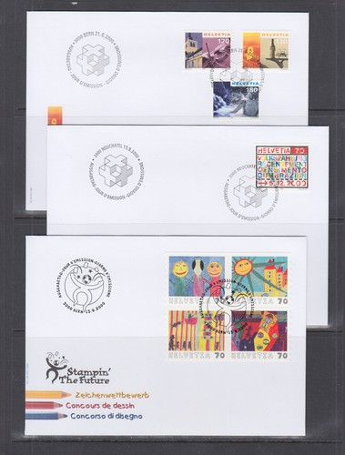 Switzerland Mi 1709/1745, 2000 issues, 10 complete sets on 10 official FDCs, VF - Picture 4 of 4
