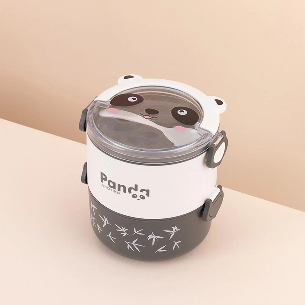 Lunch Box Container Cartoon Thermal Bento Box Stackable Leakproof Food Container