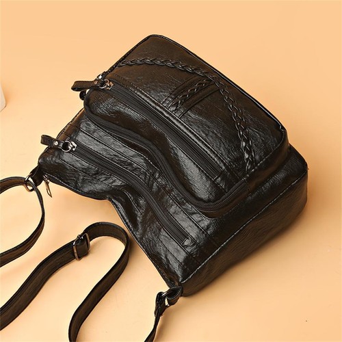 Carteras y bolsos de mano de lujo de cuero suave vintage 2024 bolso de alta calidad para mujer De - Imagen 12 de 21