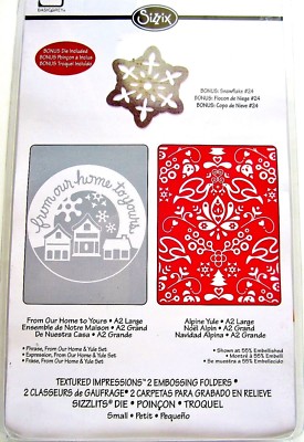 Christmas From Our Home Sizzix Embossing Folder & Sizzlits Snowflake #24 Die Set