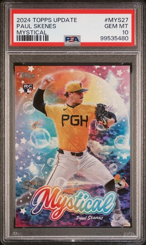 Graded 2024 Topps Update Paul Skenes #MYS27 Mystical Rookie Baseball Card PSA 10