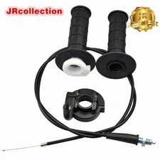 7/8" 22mm Twist Throttle Accelerator Handle Grips and Cable Set for 50cc 90cc 11