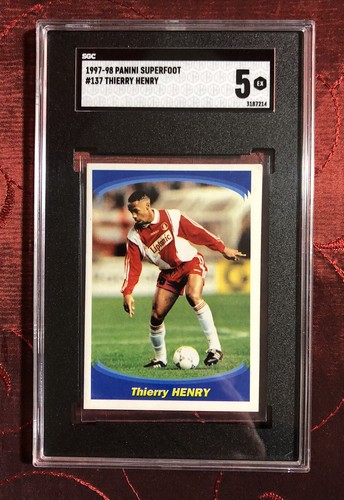 Carte Panini Football 1996 Thierry Henry Rookie AS Monaco - Non Collée - Vintage