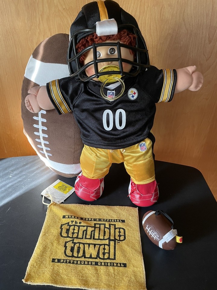 PITTSBURGH STEELERS Build A Bear NFL uniform CABBAGE PATCH KID pacifier