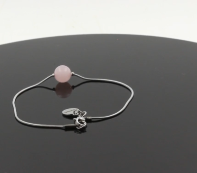 Bracelet en Opale Rose Péruvienne "perles 6mm" | Cœur de Pierres
