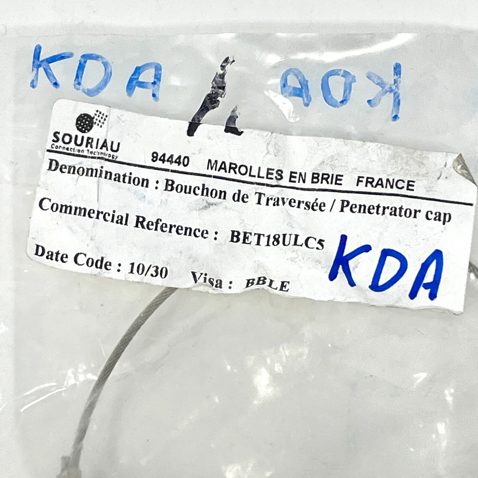 Souriau Sunbank BET18ULC5 Stainless Steel Screwed Cap With Cord 94440 - Image 2 of 4