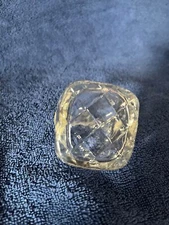 Small / Mini Clear Glass Basket table decor - 2" X 2" with diamond pattern