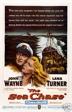 The sea chase John Wayne vintage movie poster print 1