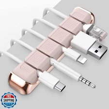 AHASTYLE Cable Organizer Holder 5 Slots Desktop Cord Wire Clips Keeper for Or