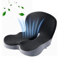 Memory Foam Seat Cushion Lumbar Support Ergonomic Back Support for Office Car