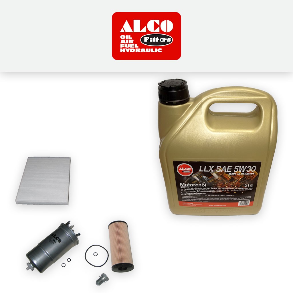 SERVICE KIT for SKODA OCTAVIA 1U 1.9 SDI TDI ALCO OIL FUEL CABIN FILTERS +OIL