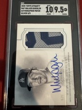 Walker Buehler 2020 Topps Dynasty Dynastic Data Patch Auto Card 5/5 Dodgers