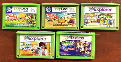 5 Leap Frog LeapPad Explorer Learning Game lot  LeapPad 1 2 3 XDI Ultra Platinum