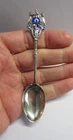 Antique SOLID SILVER & ENAMEL SOUVENIR SPOON for LEEDS, c1910 - 13.1g
