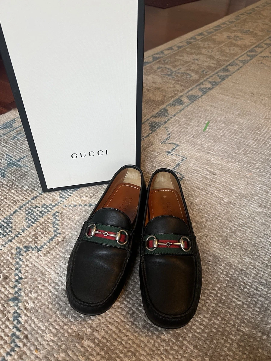 Gucci Men\'s Cream Loafers with Red and Green Stripe s-l400.jpg main image 4
