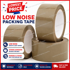 LOW NOISE BROWN PARCEL PACKING TAPE 48MM X 66M PACKAGING PREMIUM QUALITY