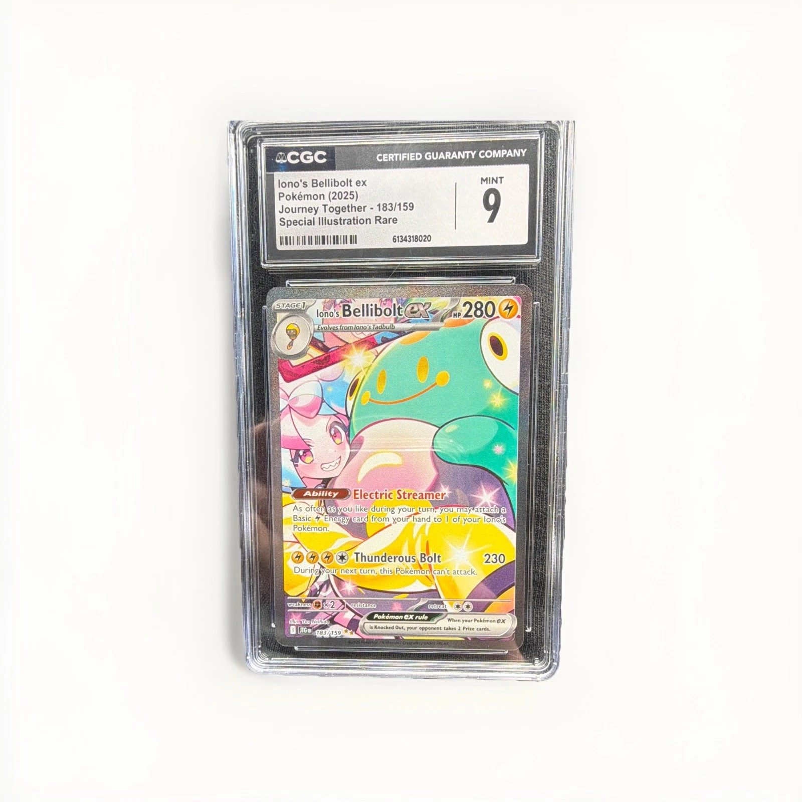 CGC 9 Iono's Bellibolt ex 183/159 Sv09 Journey Together SIR Holo EN 2025