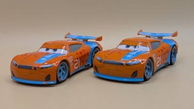 (x2) Disney Pixar Cars Ryan Inside Laney #12 1:55 Diecast Blinkr - Used