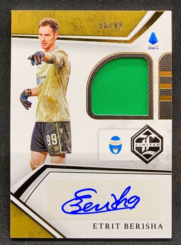 2019-20 Panini Limited ETRIT BERISHA Match Worn Patch Auto Gold Foil SP /99