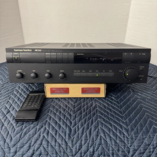 HARMAN KARDON HK3400 AM/FM STEREO RECEIVER - SERVICED - CLEANED - TESTED -REMOTE