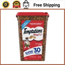 TEMPTATIONS MIXUPS Crunchy and Soft Cat Treats Backyard Cookout Flavor, 30 Oz.
