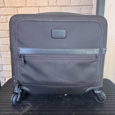 Tumi Alpha II Compact 4-Wheel Rolling Briefcase Luggage Black Compact Duffle