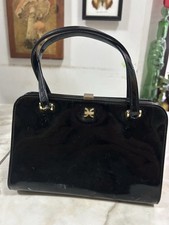 Vintage Bienen Davis Mini Black Patent Leather Handbag