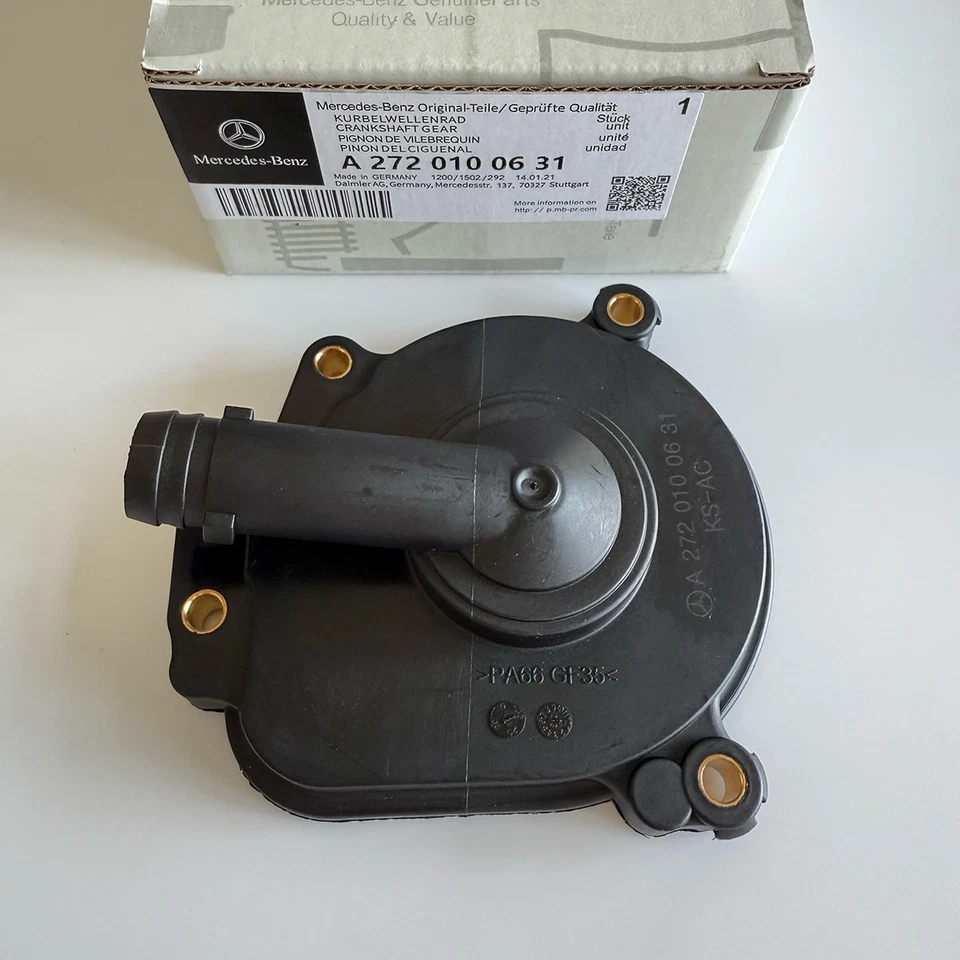 Genuine NEW 0009986590 Mercedes-Benz Engine Oil Separator Cover Camshaft Cap Set - Image 4 of 4