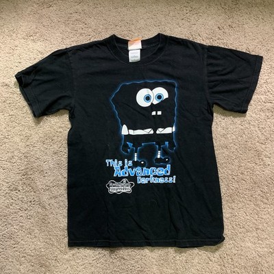 Vintage SpongeBob Advanced Darkness S Small Shirt Black Nickelodeon 2003 Viacom