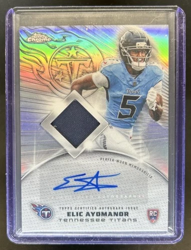 2025 Topps Chrome Elic Ayomanor Rookie Patch Autographs (RAW)