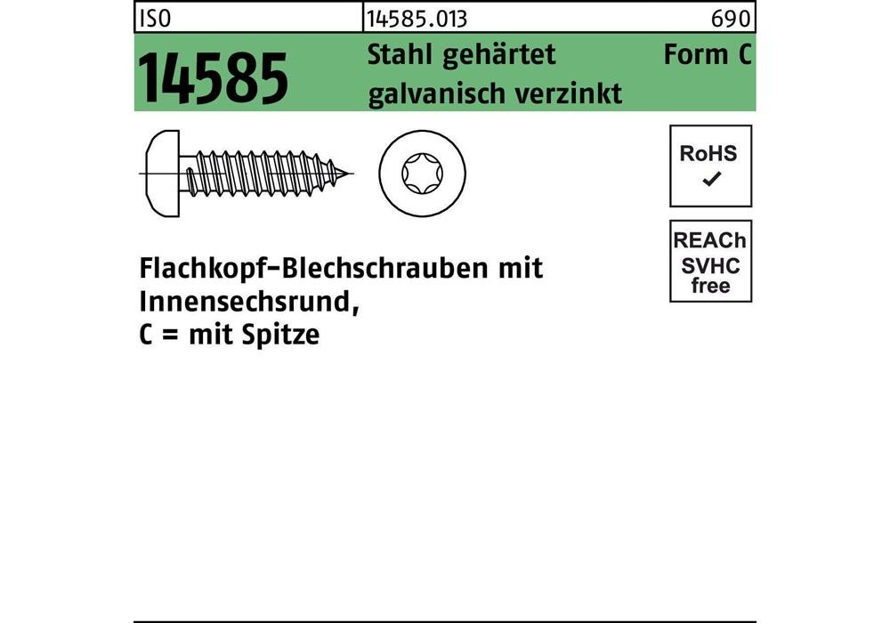 Рейхер Блехшраубе ISO 14585 m.Innensechsrund/Spitze 5,5 x 25 -Сталь C-T25...
