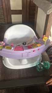 Infantino Baby Activity Center Booster Seat with Tray, Purple/White