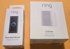 Ring Video Doorbell Wired - Black W/Chime 2nd Gen