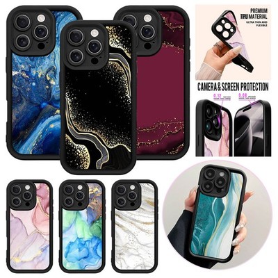 Marble Printed Phone Cover Soft Shockproof Case For iPhone 17e 16 15 14 13 12 11