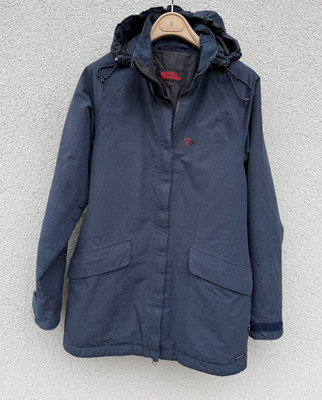 Fjällräven Jacke Damen MEDIUM blau hydratic wattierter Mantel mit Kapuze sehr guter Zustand