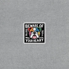Colorful Bulldog Heart Stealer Vinyl Sticker Decal for Pet Lovers #7149