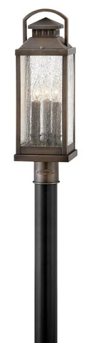 Blackened Brass LED Outdoor Lantern from the Revere Collection - Picture 1 of 2
