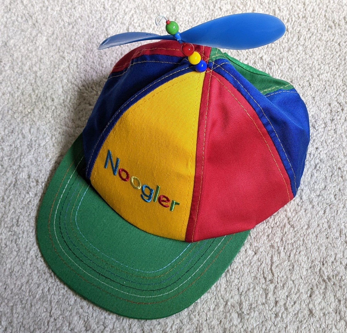 Google Noogler Multicolor Propeller Hat Adult Snapback Genuine