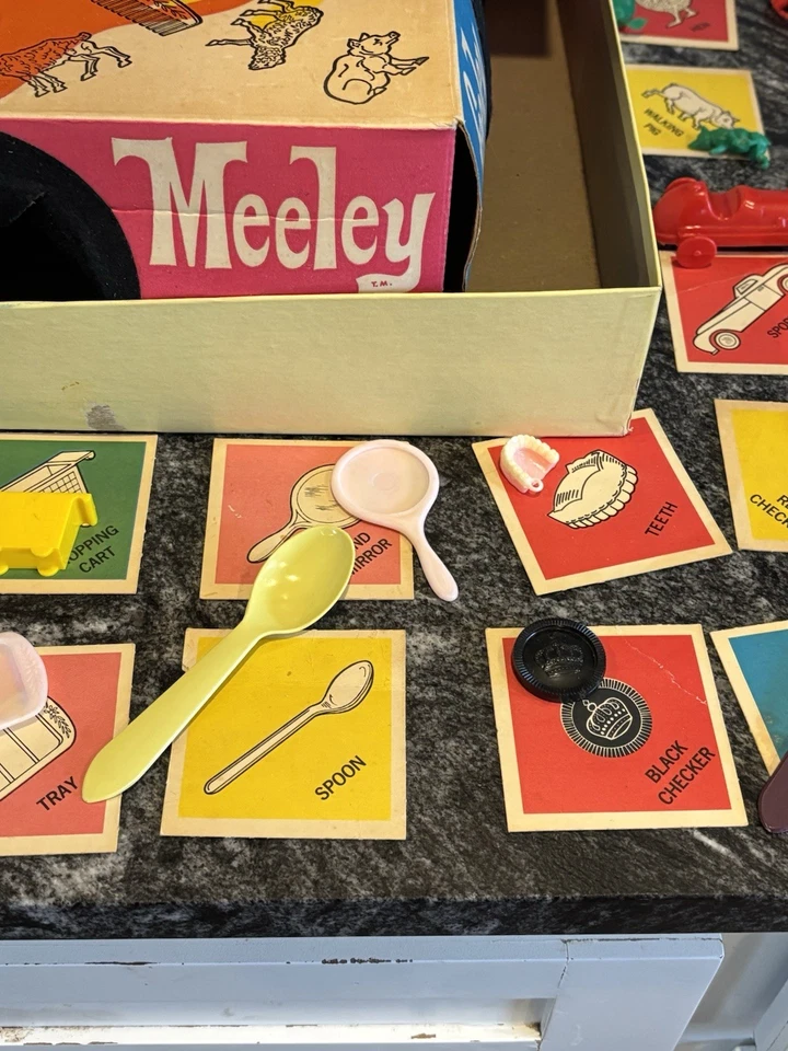 100% Complete VTG 1967 Feeley Meeley Board Game Milton Bradley #4770 w/ Box - Image 4 of 4