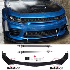 Gloss Front Bumper Splitter Lip Strut Rods For Dodge Charger Scatpack Widebody Gloss Front Bumper Splitter Lip Strut Rods For Dodge Charger Scatpack Widebody