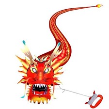 Legendary Dragon Kite,for Kids and Adults,Easy to Fly,Excellent Fabric and red