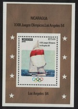 Sailing Olympic Games Los Angeles MS Nicaragua 1983 MNH SG#MS2440